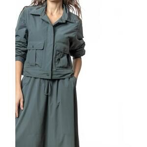 NEW LILLA P nylon utility jacket in mineral